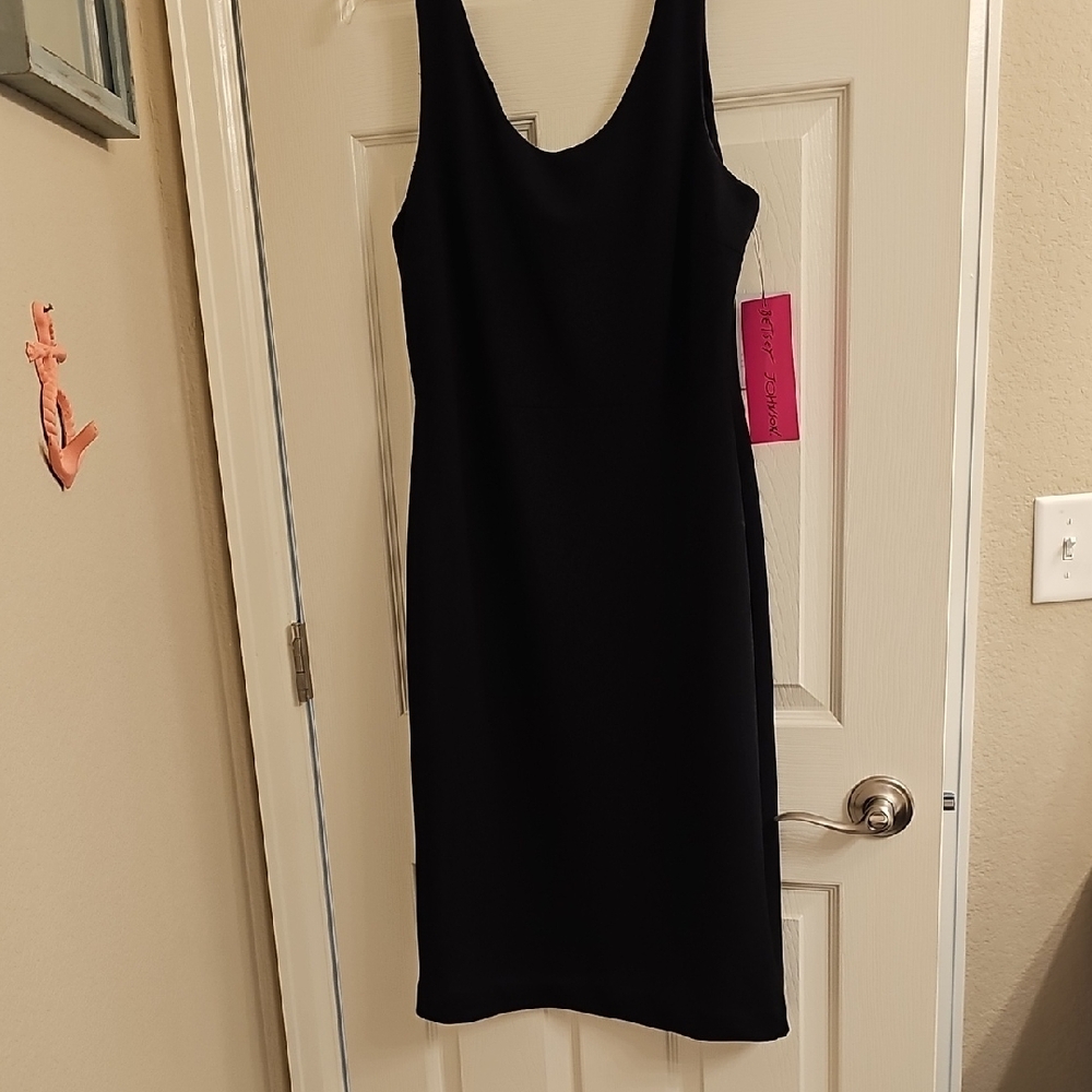 Betsey Johnson Black Midi Tank Dress